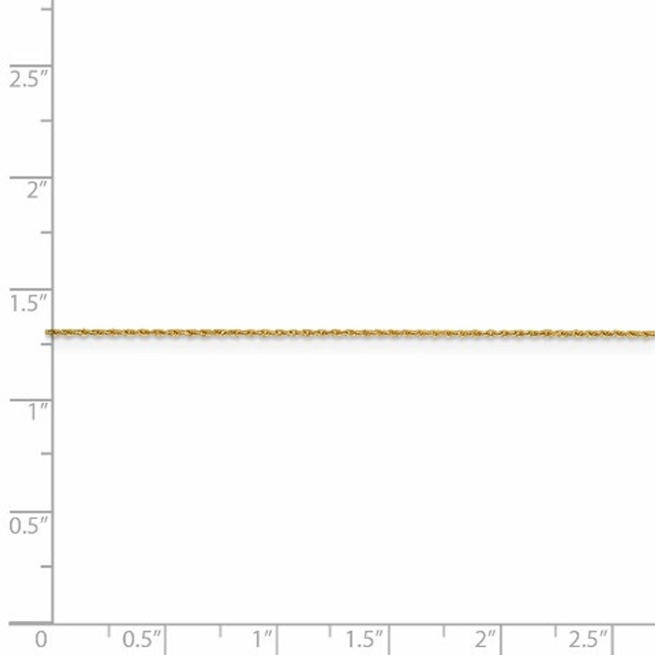Leslie's 14K Yellow Gold V-P Pendant Rope Chain Necklace - Length 18'' inches - (B18-622)