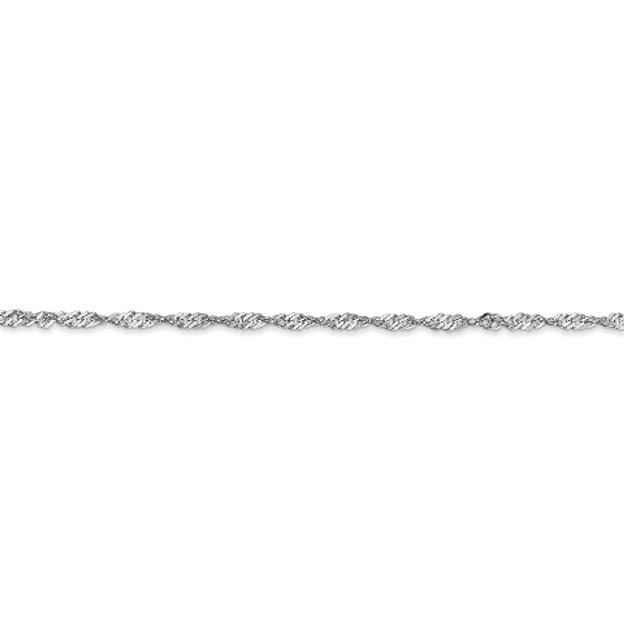 Leslie's 14K White Gold Singapore Chain Necklace - Length 20'' inches - (B18-651)