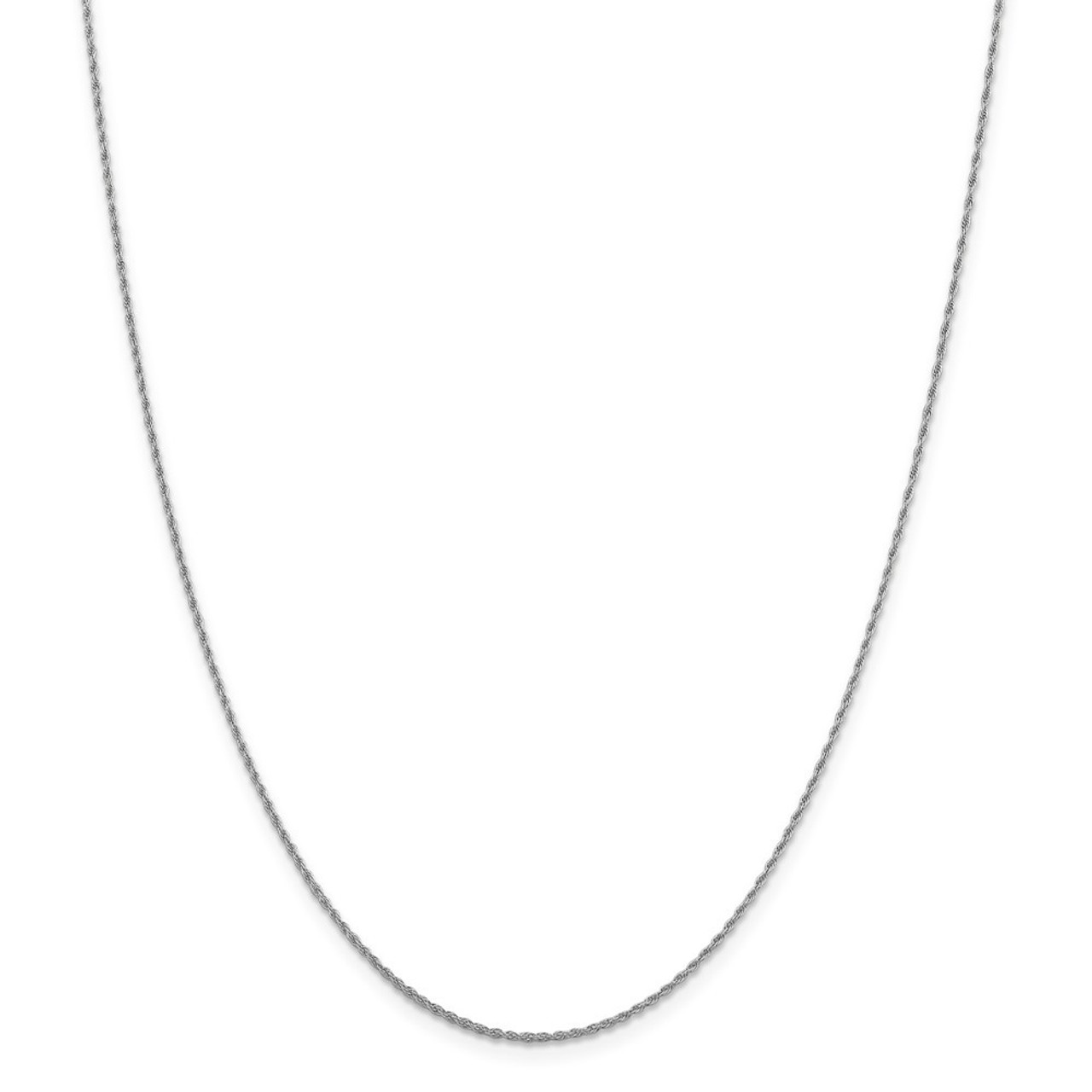 Leslie's 14K White Gold Pendant Rope Chain Necklace - Length 16'' inches - (B18-667)