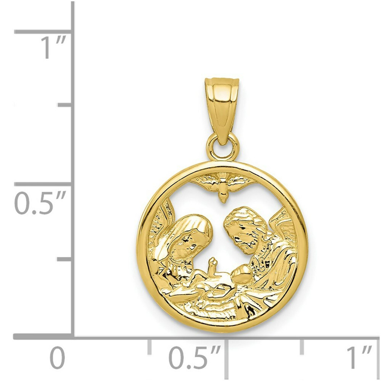 10K Yellow Gold Nativity Charm - (A82-192)
