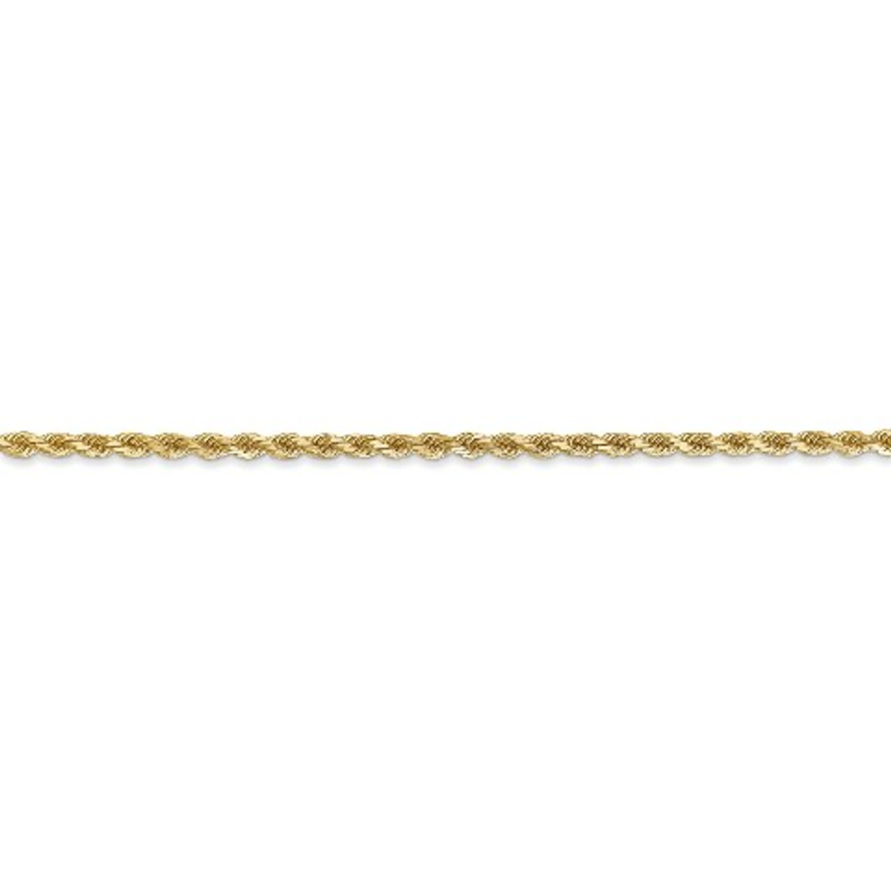 Leslie's 14K Yellow Gold 2mm Diamond-cut Rope Chain Necklace