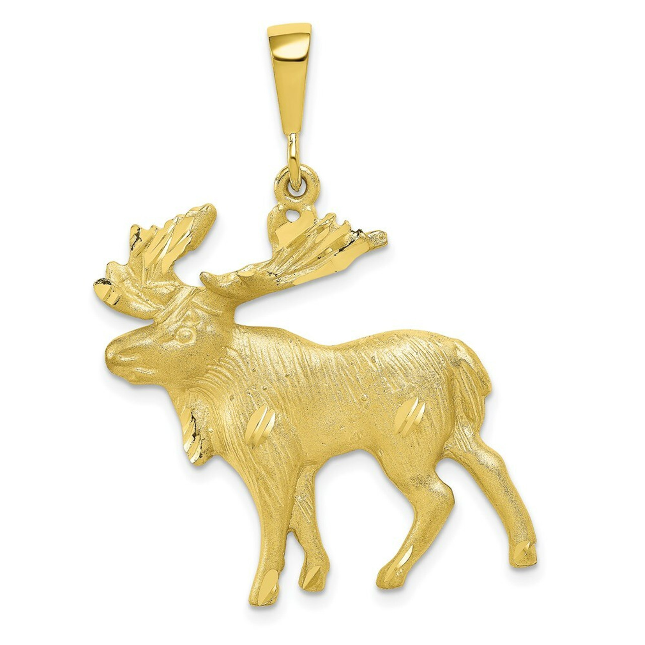 10K Yellow Gold Moose Charm - (A82-227)