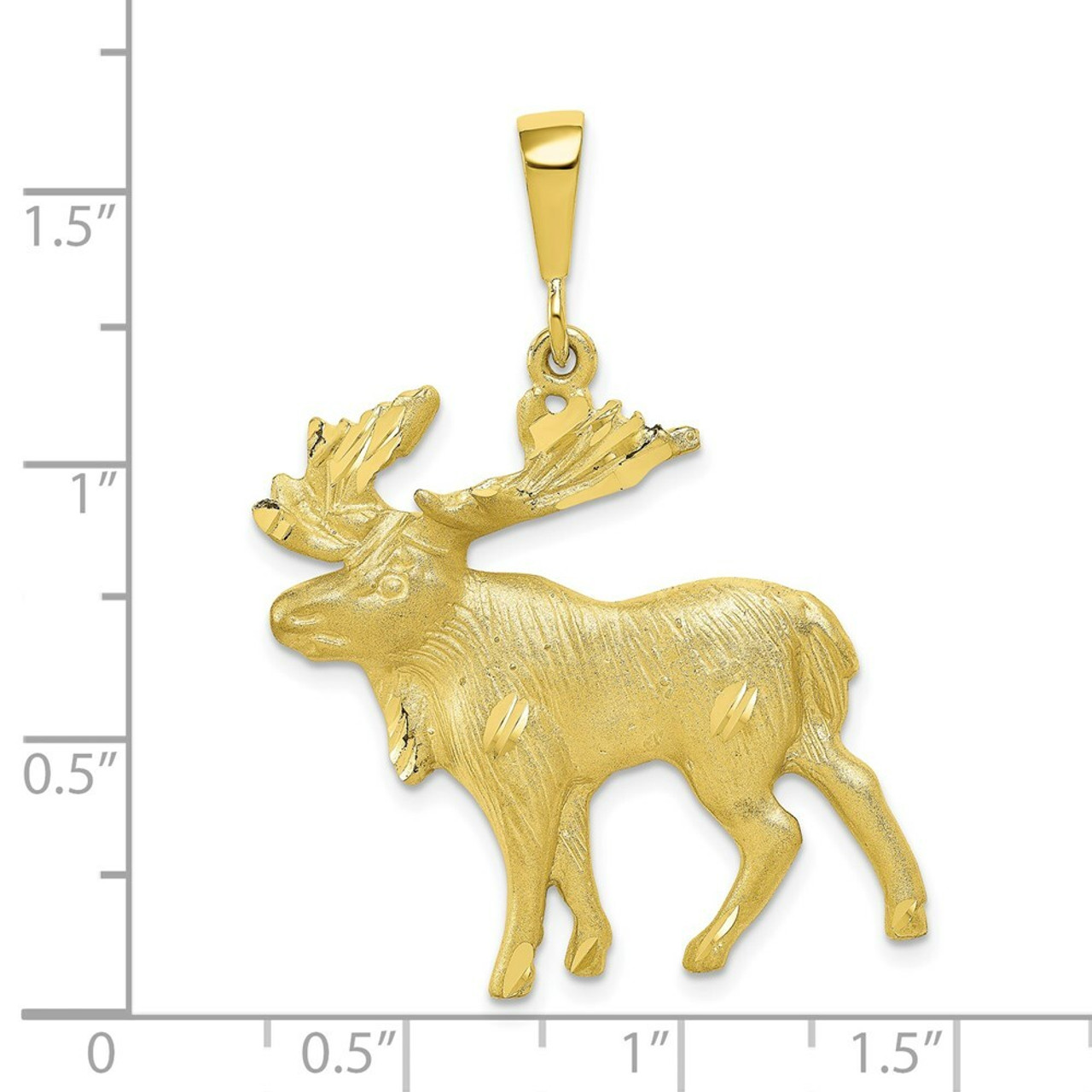 10K Yellow Gold Moose Charm - (A82-227)