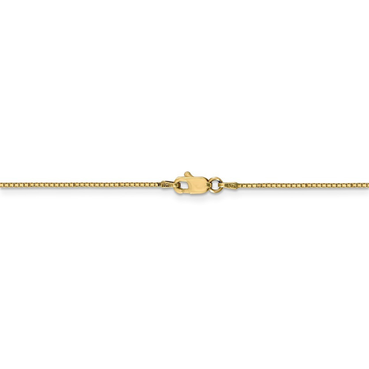 14K Yellow Gold 0.9mm Box Chain Anklet - Length 9'' inches - (C63-893)
