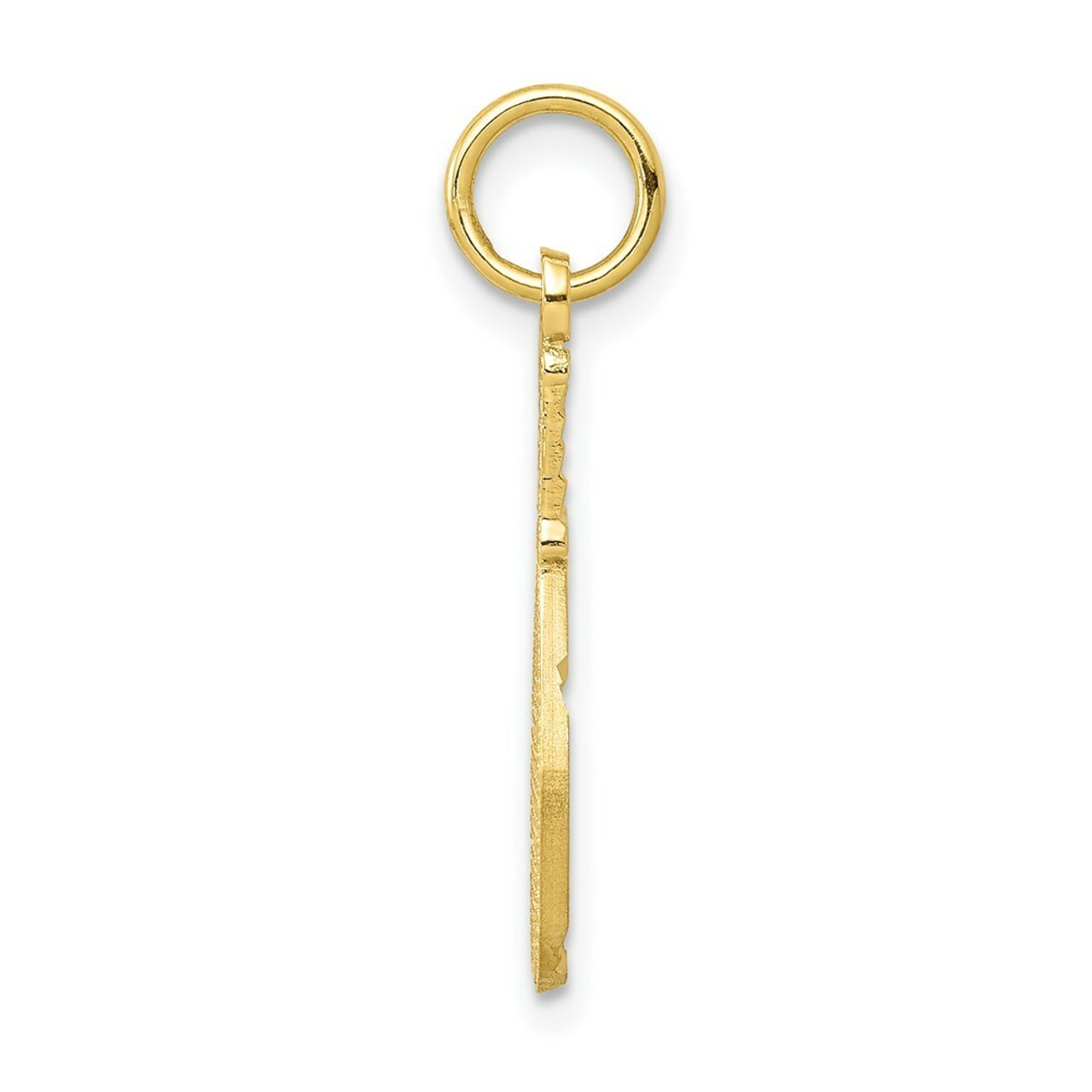 10K Yellow Gold Solid Racquetball Racquet Charm - (A82-239)