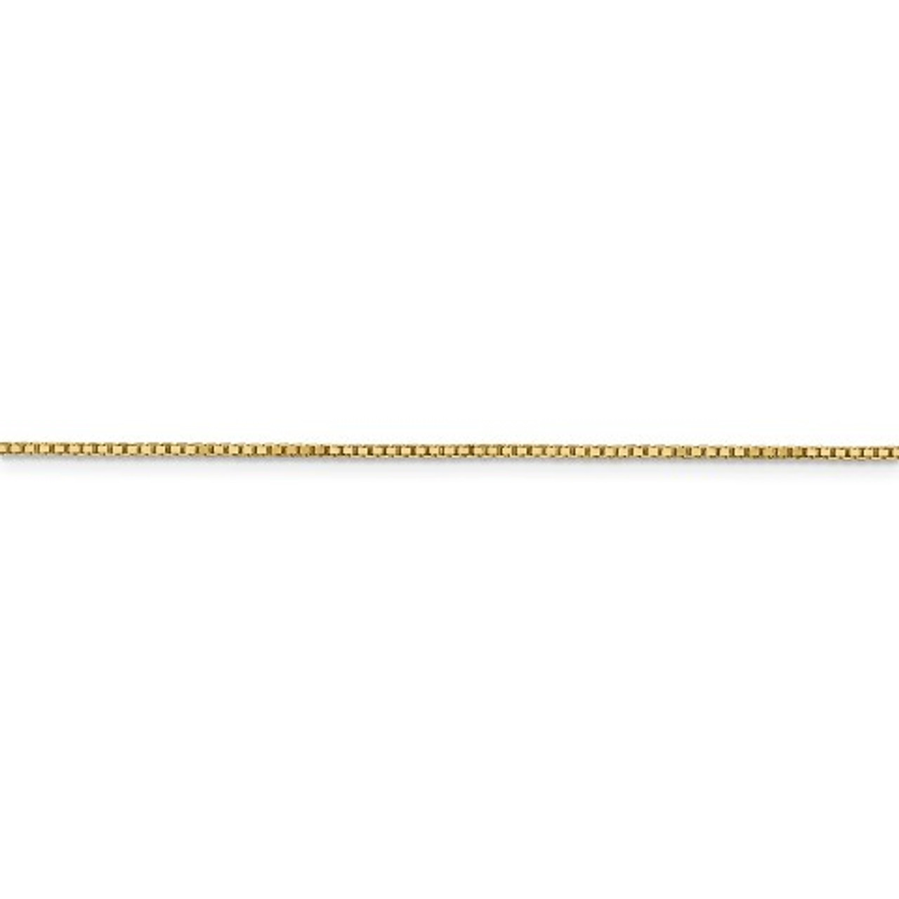 14k 1.05mm Box Chain Anklet 9in 1.05mm style BOX105-9-