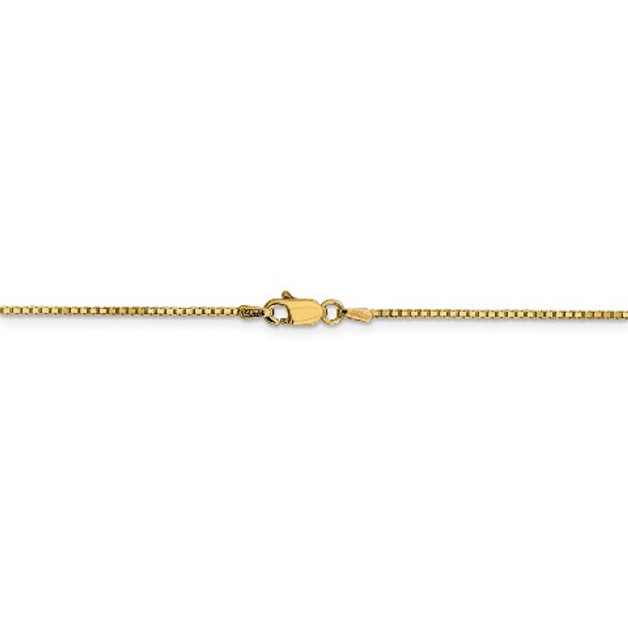 14k 1.05mm Box Chain Anklet 9in 1.05mm style BOX105-9-