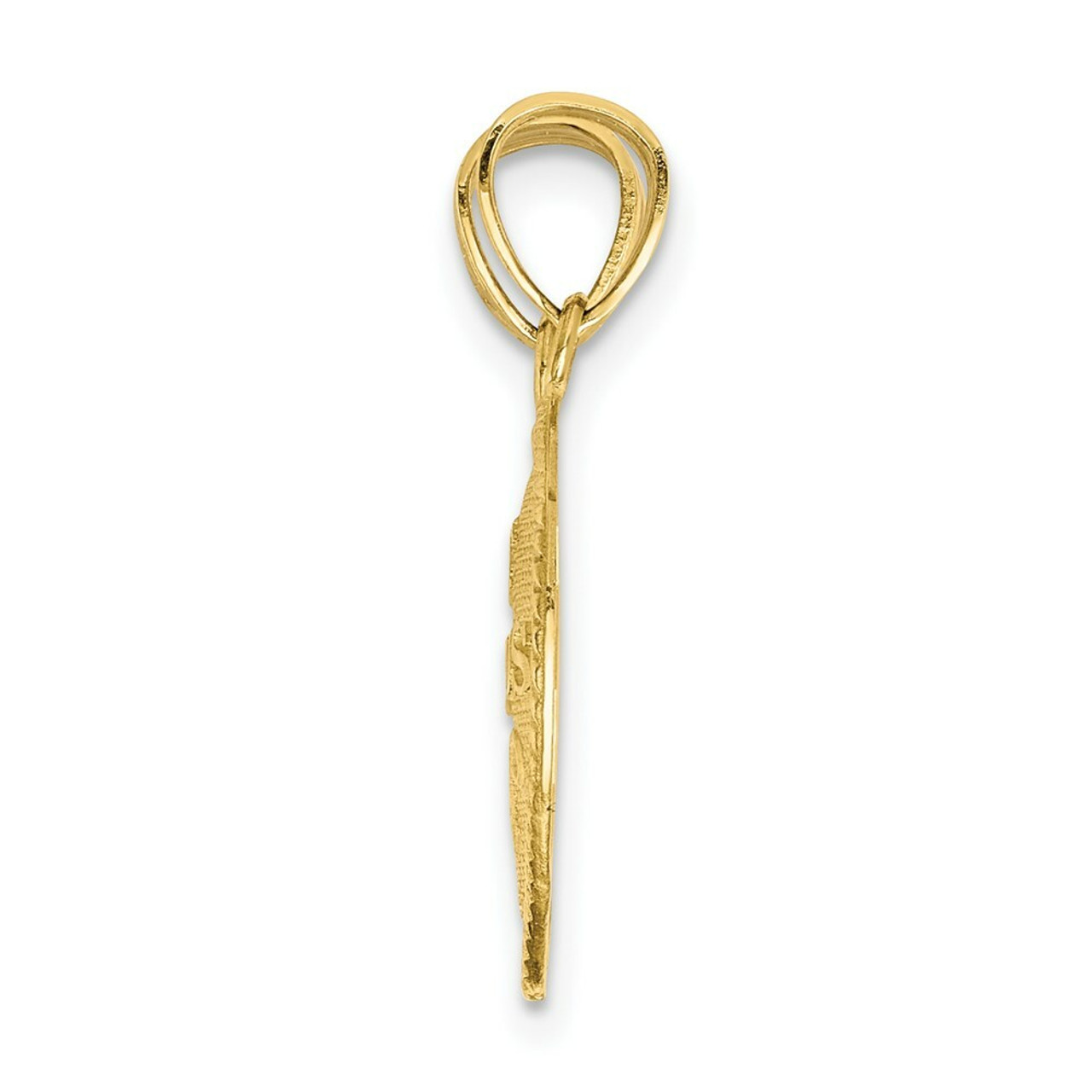 10K Yellow Gold Best Friends Break-apart Heart Charm - (A82-292)