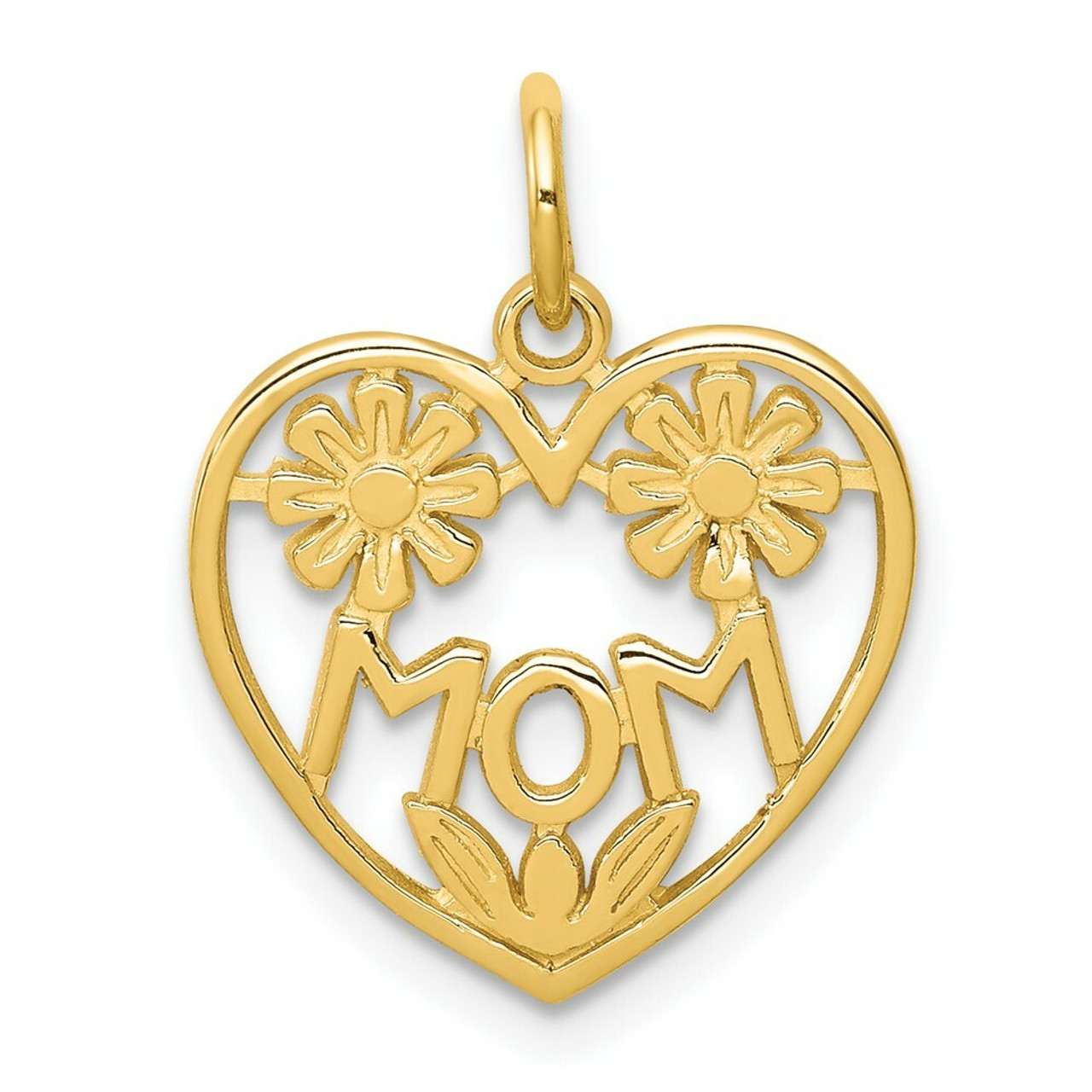 10K Yellow Gold MOM Charm - (A82-310)