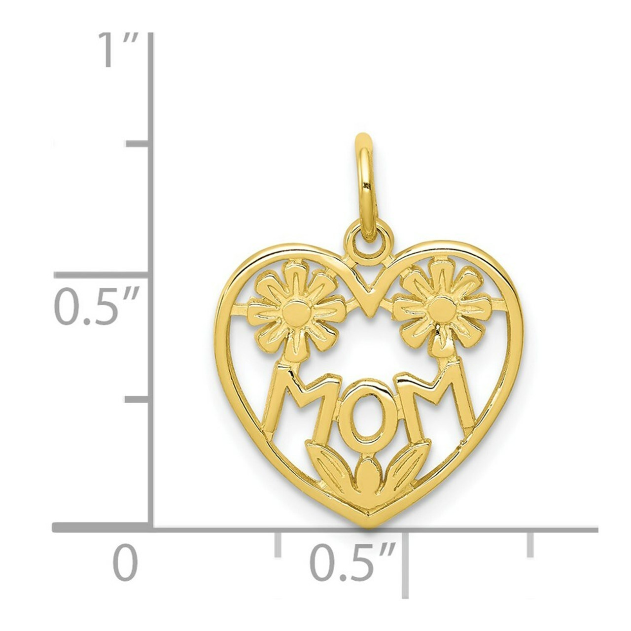 10K Yellow Gold MOM Charm - (A82-310)