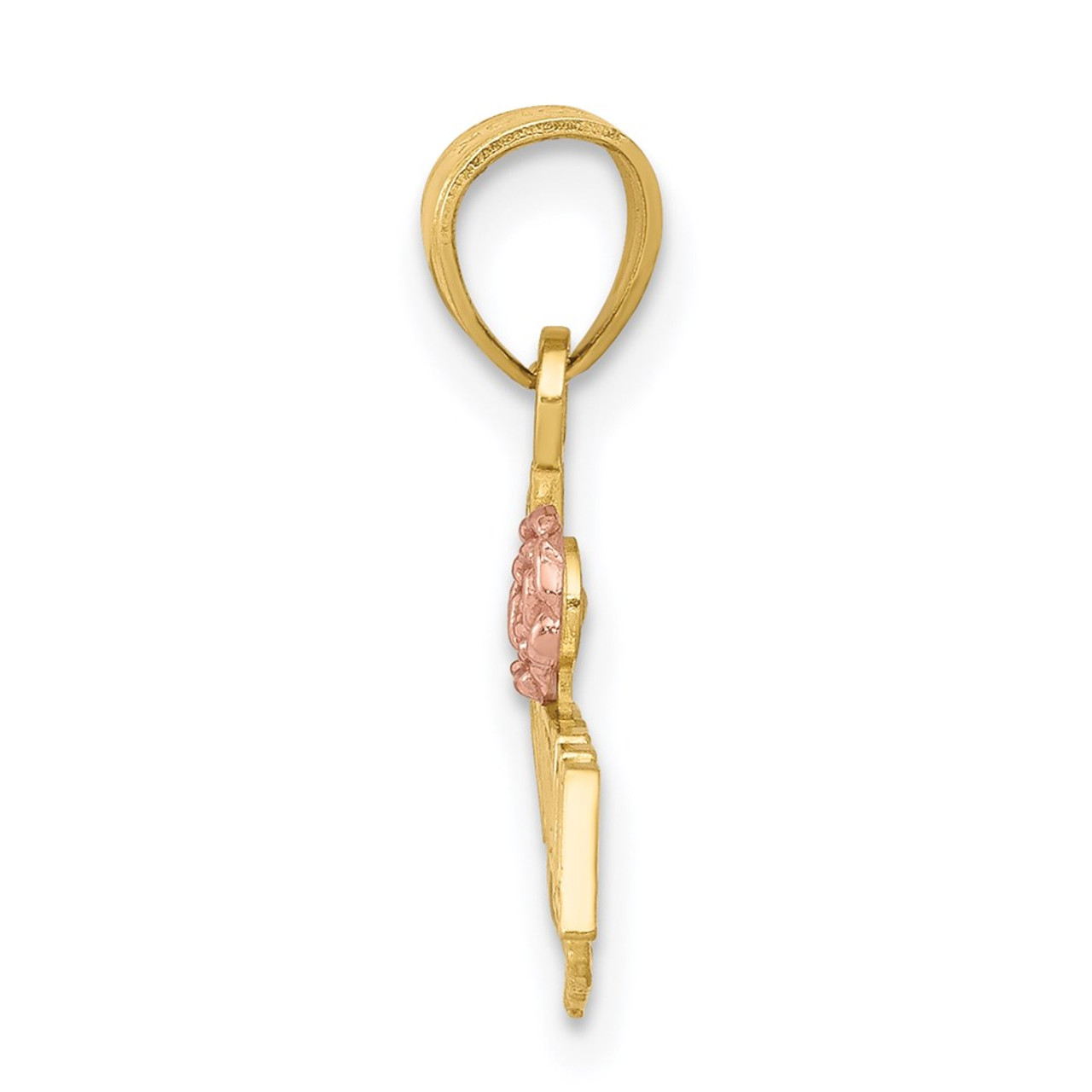 10K Two-tone Gold #1 Grandma Charm - (A82-315)