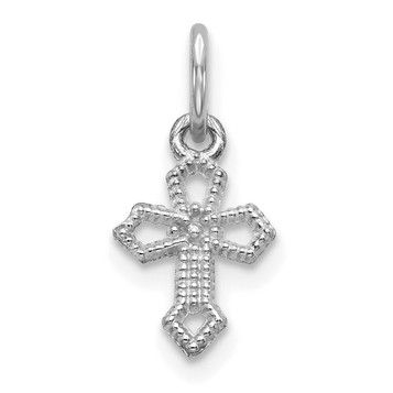 10K White Gold Passion Cross Charm - (A82-405) 10K White Gold Passion Cross Charm - (A82-405)