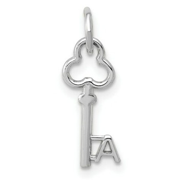 14K White Gold A Letter Initial Key Charm - (A84-852) 14K White Gold A Letter Initial Key Charm - (A84-852)
