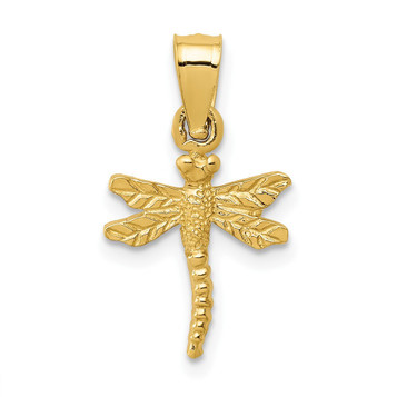 14K Yellow Gold Dragonfly Pendant - (A85-187) 14K Yellow Gold Dragonfly Pendant - (A85-187)