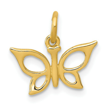 14K Yellow Gold Butterfly Charm - (A98-605) 14K Yellow Gold Butterfly Charm - (A98-605)