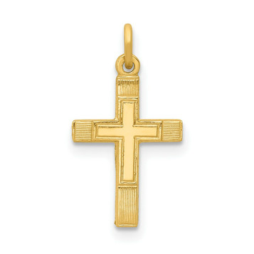 14K Yellow Gold Small Cross Charm - (B11-322) 14K Yellow Gold Small Cross Charm - (B11-322)