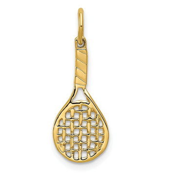 14K Yellow Gold Racquet Charm - (A82-526) 14K Yellow Gold Racquet Charm - (A82-526)