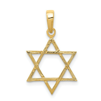 14K Yellow Gold Star of David Pendant 24mm length - (A84-541) 14K Yellow Gold Star of David Pendant 24mm length - (A84-541)