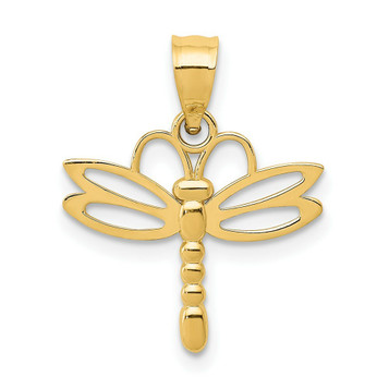 14K Yellow Gold Dragonfly Pendant - (A85-645) 14K Yellow Gold Dragonfly Pendant - (A85-645)