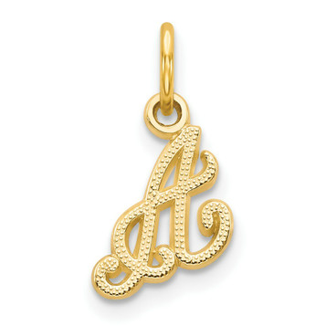 14K Yellow Gold Initial Letter A Charm - (A86-831) 14K Yellow Gold Initial Letter A Charm - (A86-831)