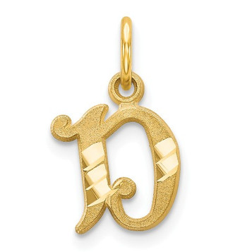 14K Yellow Gold Initial Letter D Charm Pendant - (A86-956) 14K Yellow Gold Initial Letter D Charm Pendant - (A86-956)