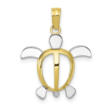 10K Yellow Gold Turtle Pendant - (A88-378) 10K Yellow Gold Turtle Pendant - (A88-378)