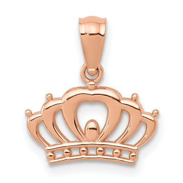 14K Rose Gold Crown Pendant - (B13-489) 14K Rose Gold Crown Pendant - (B13-489)