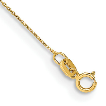 14K Yellow Gold .75mm Solid Polished Cable Chain Anklet - Length 9'' inches - (C64-154) 14K Yellow Gold .75mm Solid Polished Cable Chain Anklet - Length 9'' inches - (C64-154)