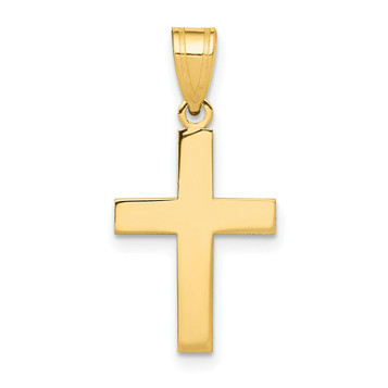14K Yellow Gold Polished Cross Charm 22mm length - (A83-558) 14K Yellow Gold Polished Cross Charm 22mm length - (A83-558)