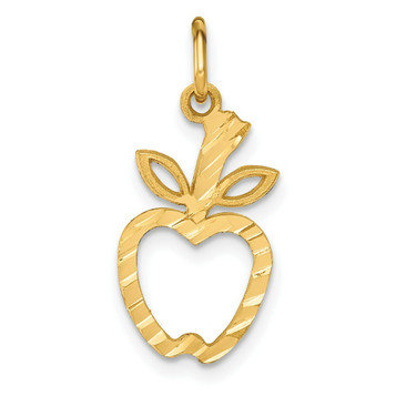 14K Yellow Gold Apple Charm - (A83-682)