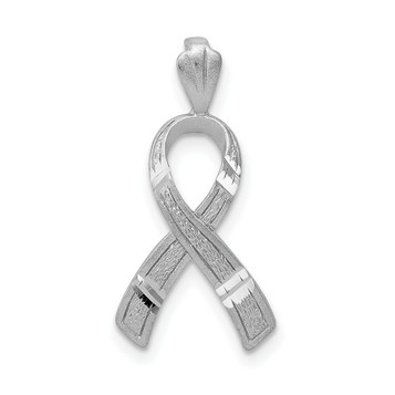 14K White Gold Awareness Pendant - (A83-943)