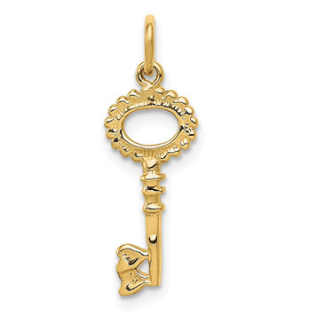 14K Yellow Gold Key Pendant - (A87-172) 14K Yellow Gold Key Pendant - (A87-172)