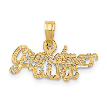 14K Yellow Gold Grandma's Girl Charm Pendant - (A90-754) 14K Yellow Gold Grandma's Girl Charm Pendant - (A90-754)