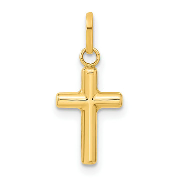 14K Yellow Gold Hollow Cross Pendant 22mm length - (B11-430) 14K Yellow Gold Hollow Cross Pendant 22mm length - (B11-430)
