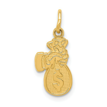 14K Yellow Gold Money Bag Charm - (A84-988)