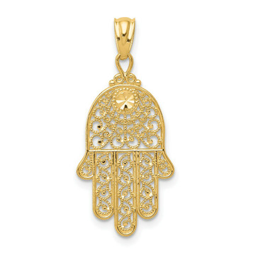 14K Yellow Gold Yellow Gold Hand of God Pendant - (B11-466) 14K Yellow Gold Yellow Gold Hand of God Pendant - (B11-466)