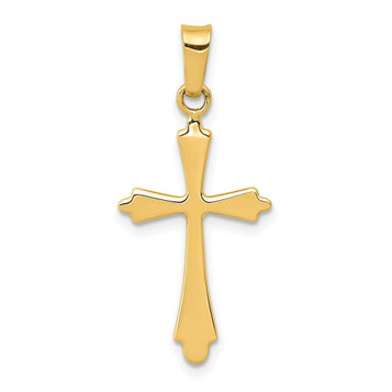 14K Yellow Gold Polished Cross Pendant 28mm length - (B11-580) 14K Yellow Gold Polished Cross Pendant 28mm length - (B11-580)