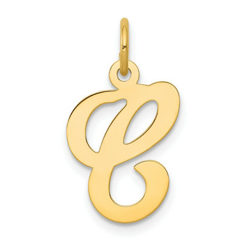14K Yellow Gold Initial Letter C Charm Pendant - (B13-104) 14K Yellow Gold Initial Letter C Charm Pendant - (B13-104)