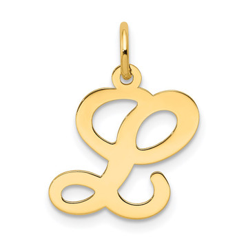 14K Yellow Gold Initial Letter L Charm Pendant - (B13-172) 14K Yellow Gold Initial Letter L Charm Pendant - (B13-172)