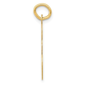 14K Yellow Gold Large Script Initial Letter E Charm Pendant - (B13-253)