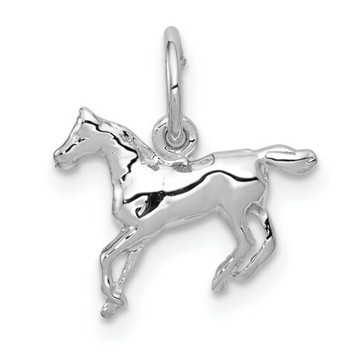 14K White Gold Horse Charm - (B13-302) 14K White Gold Horse Charm - (B13-302)