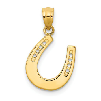 14K Yellow Gold Polished Horseshoe Pendant - (B13-468) 14K Yellow Gold Polished Horseshoe Pendant - (B13-468)