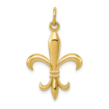 14K Yellow Gold Fleur De Lis Charm - (A82-462) 14K Yellow Gold Fleur De Lis Charm - (A82-462)