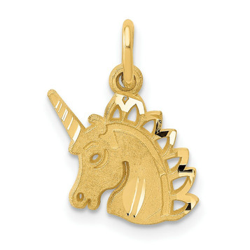14K Yellow Gold Unicorn Charm - (A82-838) 14K Yellow Gold Unicorn Charm - (A82-838)