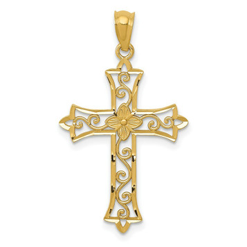 14K Yellow Gold Yellow Gold Cross Pendant - (A83-759) 14K Yellow Gold Yellow Gold Cross Pendant - (A83-759)