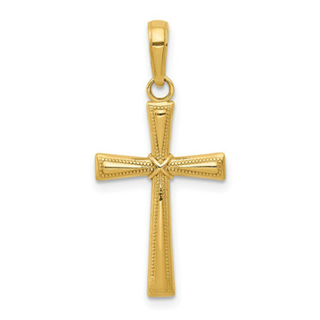 14K Yellow Gold Diamond-cut X Cross Pendant - (A83-762) 14K Yellow Gold Diamond-cut X Cross Pendant - (A83-762)
