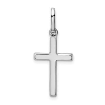 14K White Gold Hollow Cross Pendant 28mm length - (A84-709) 14K White Gold Hollow Cross Pendant 28mm length - (A84-709)