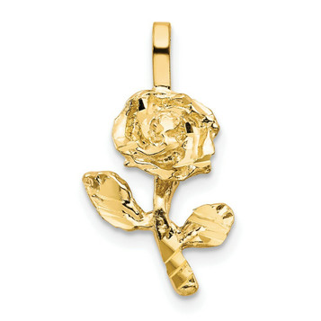 10K Yellow Gold Yellow Gold Rose Charm - (A86-679) 10K Yellow Gold Yellow Gold Rose Charm - (A86-679)