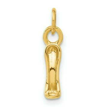 14K Yellow Gold French Slipper Charm - (A82-541)