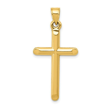 14K Yellow Gold 3-D Hollow Cross Pendant - (A83-284) 14K Yellow Gold 3-D Hollow Cross Pendant - (A83-284)